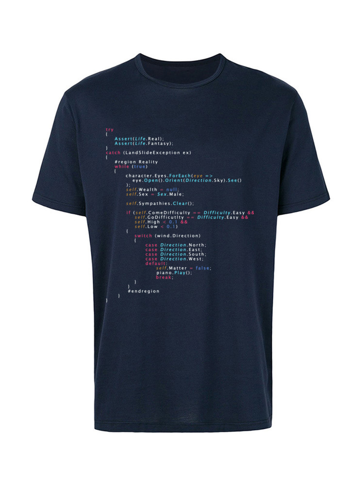 Colored Code Programming JS Men T Shirts Senior IT Engineer SCJP Programmer 100% Cotton Tee Shirts Keyboardman Workday 210225