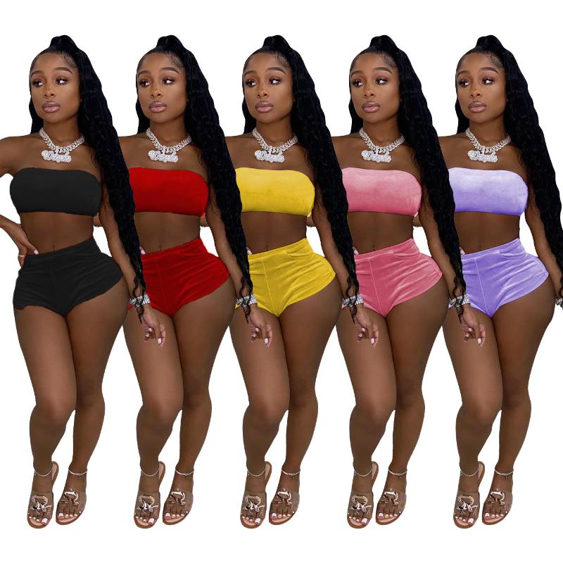 Women's Tracksuits Summer Dress Solid Color Sexy Fashion Korean Cashmere Wrapped Chest Shorts Set, Gray
Women's Tracksuits Summer Dress Solid Color Sexy Fashion Korean Cashmere Wrapped Chest Shorts Set, Gray