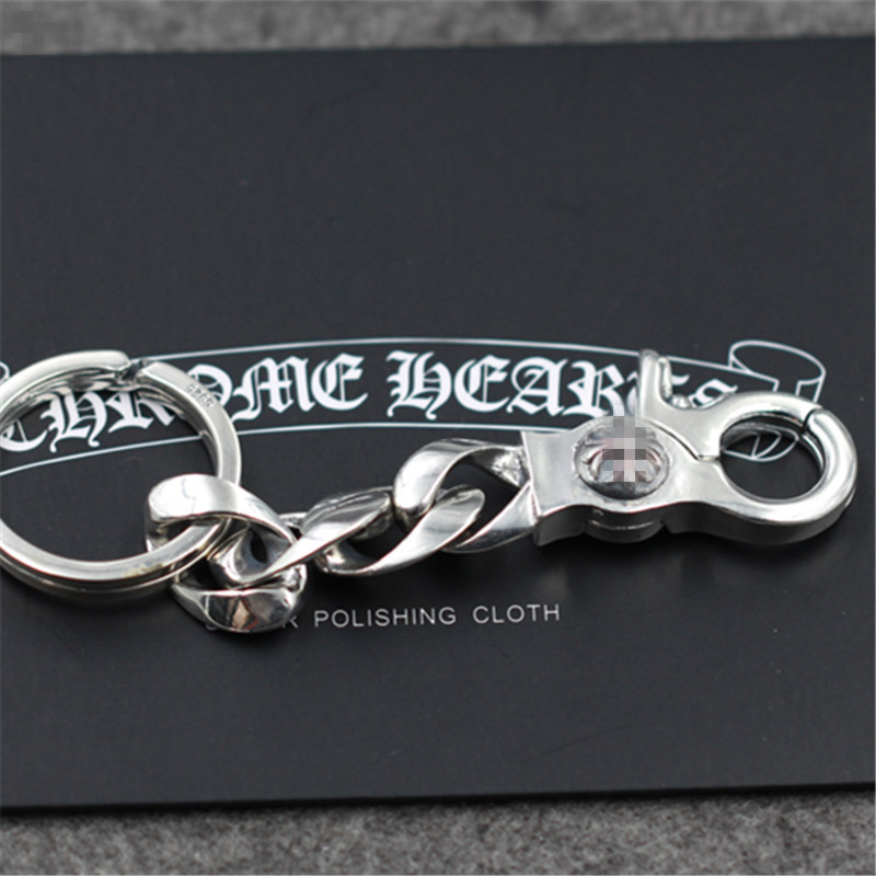 New 925 sterling silver handmade crosses key rings key chain American European antique silver fashion accessories punk gothic style