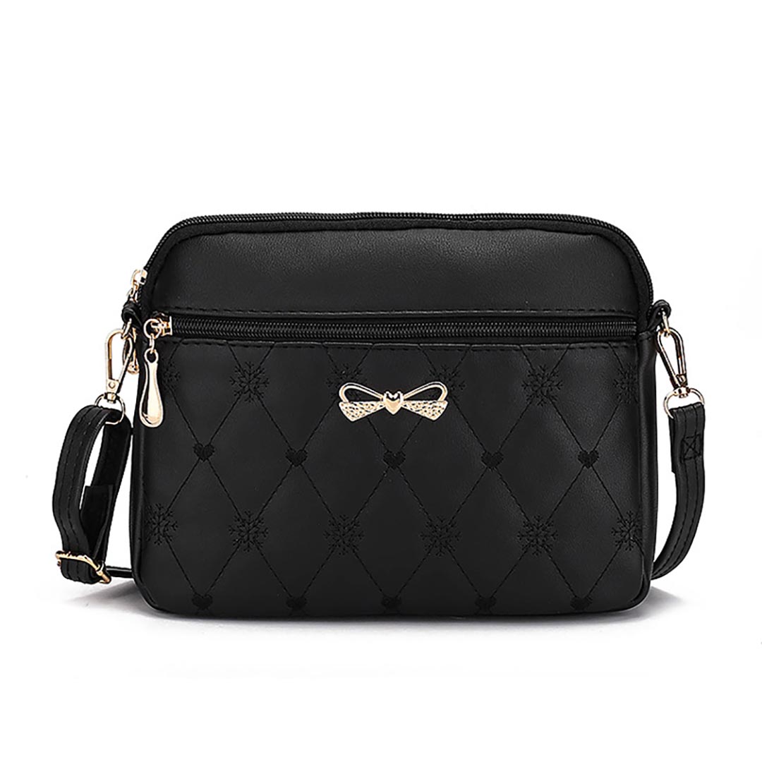 Women's messenger shoulder bag high quality love embroidery dinner bags large capacity handbag, Black 
Women's messenger shoulder bag high quality love embroidery dinner bags large capacity handbag, Black