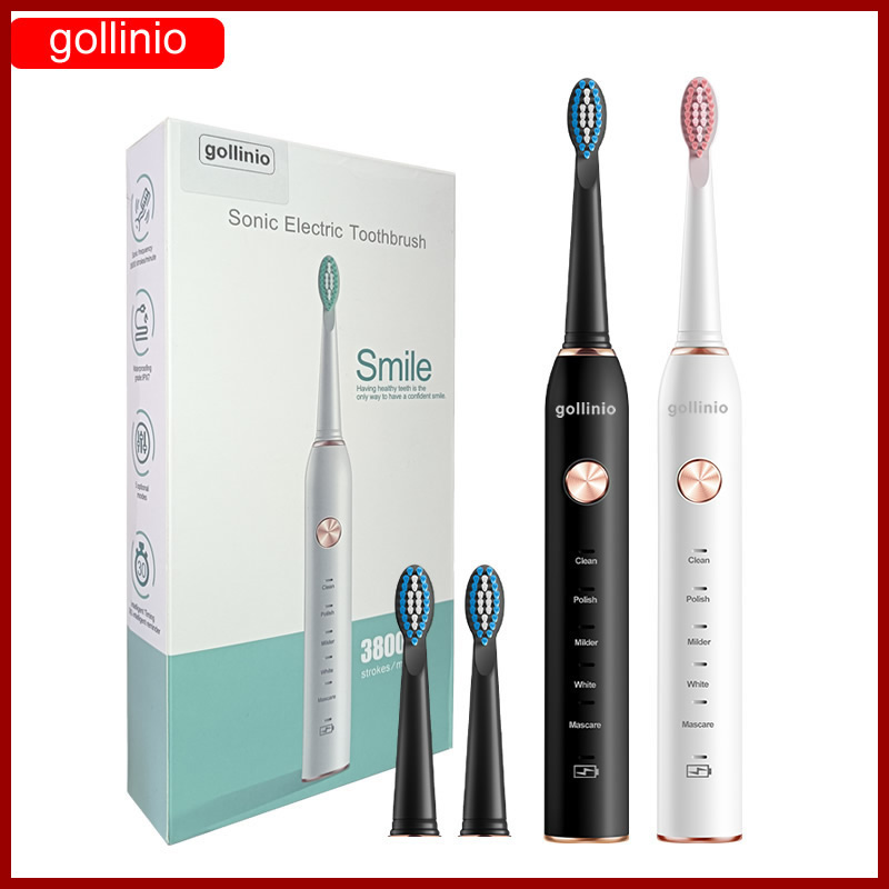 gollinio Sonic Electric Toothbrush Smart tooth Usb fast Charging tooth brush Rechargeable Teeth Brush Replacement Head GL41A
gollinio Sonic Electric Toothbrush Smart tooth Usb fast Charging tooth brush Rechargeable Teeth Brush Replacement Head GL41A