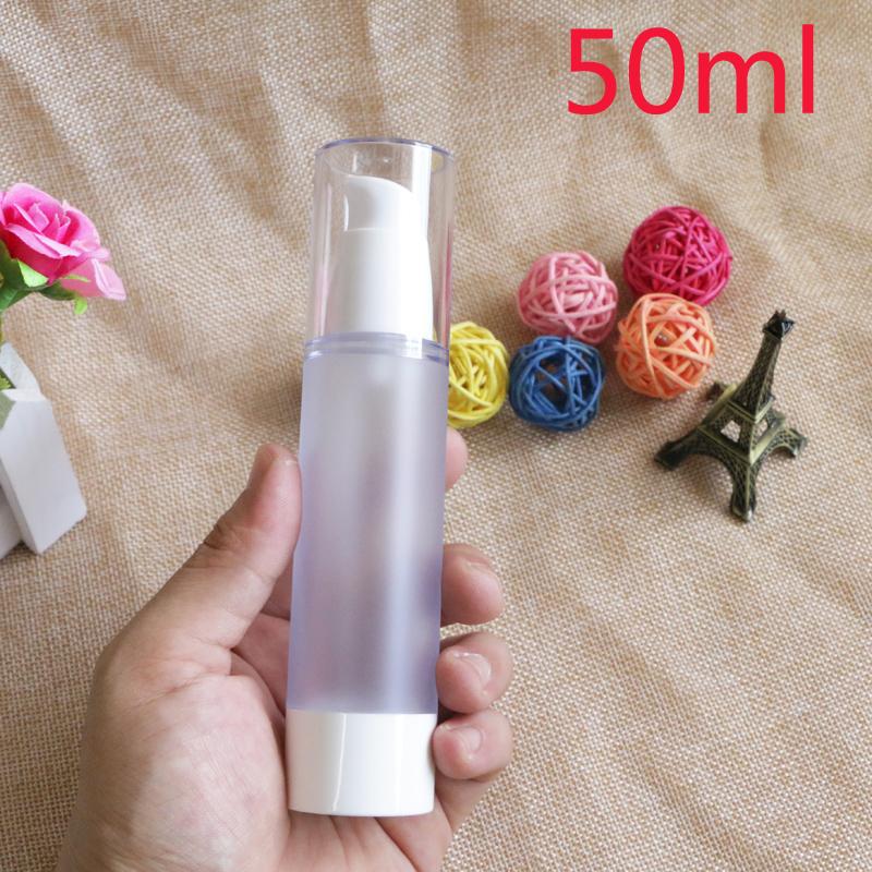 15ml 30ml 50ml Refillable Portable Travel Frosted Shampoo Bottle Makeup BB CC Cream Liquid Empty Cosmetic Containers 10pcs/lot