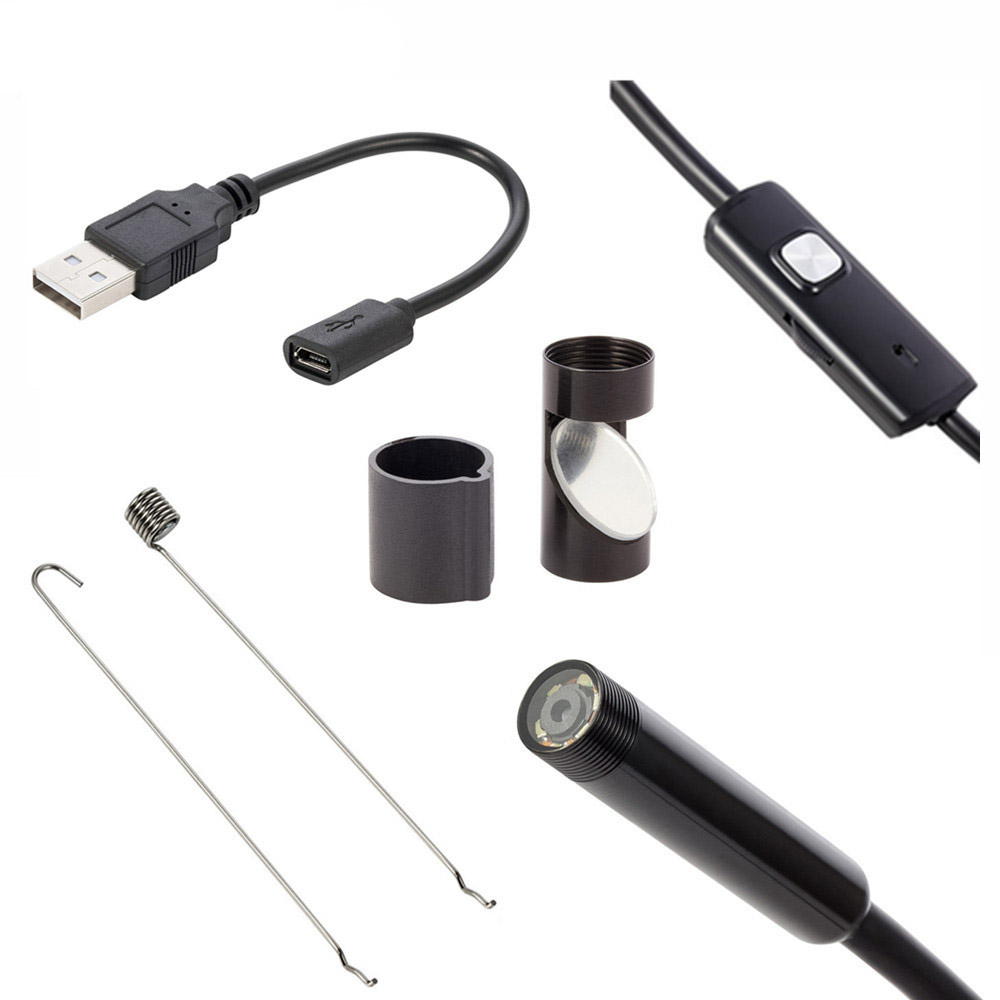 5 5mm 1m 2m 5m 10m Mini Endoscope Camera Flexible IP67 Waterproof Cable Snake industrial Borescope Micro USB Endoscope Cameras for
