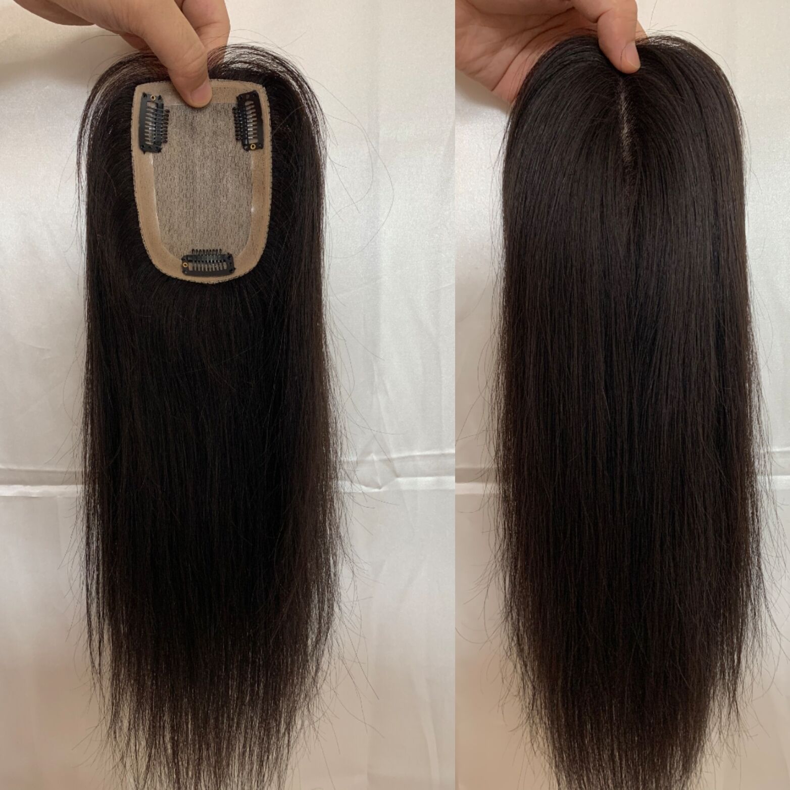 8x13cm Slik Base Human Hair Topper for Women Straight Clip in Pieces Toupee Natural Black color 120% density, Natural color
8x13cm Slik Base Human Hair Topper for Women Straight Clip in Pieces Toupee Natural Black color 120% density, Natural color