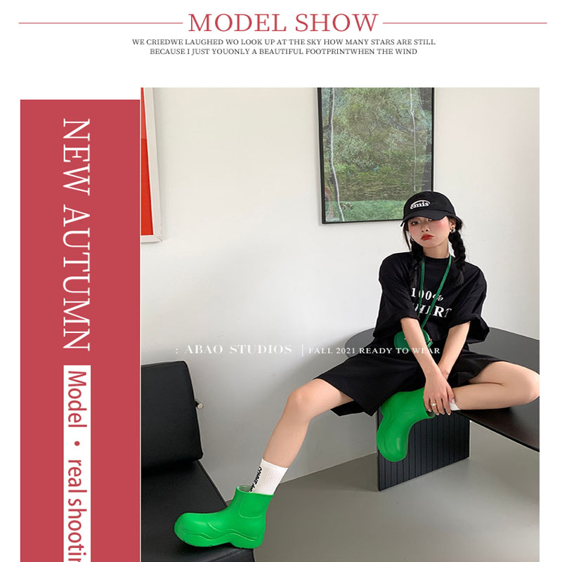 Ashigo Mona net red same JW bv avocado rains boots rain shoes thick soled Martin Short Bootss Chelsea women's Bootses, Black
Ashigo Mona net red same JW bv avocado rains boots rain shoes thick soled Martin Short Bootss Chelsea women's Bootses, Black