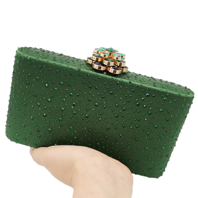 Boutique De FGG Champagne Women Crystal Clutch Evening Bags Wedding Party Rosegold Handbags Bridal Purses Bag 220211