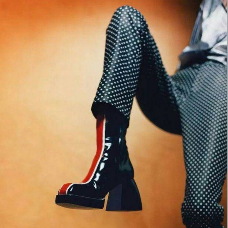 2022 Women Boots Fashion Sexy Ankle Boots For Women Platform High Heels Shoes Woman Autumn Winter Boots Female high heels, Black 
2022 Women Boots Fashion Sexy Ankle Boots For Women Platform High Heels Shoes Woman Autumn Winter Boots Female high heels, Black