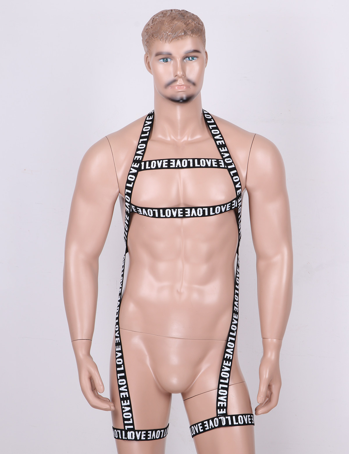 Men Letters Printed Halter Elastic Body Sexy Chest Harness Belt Leg Garters Straps Bodysuits Nightclub Party Rave Stage Costumes
Men Letters Printed Halter Elastic Body Sexy Chest Harness Belt Leg Garters Straps Bodysuits Nightclub Party Rave Stage Costumes
