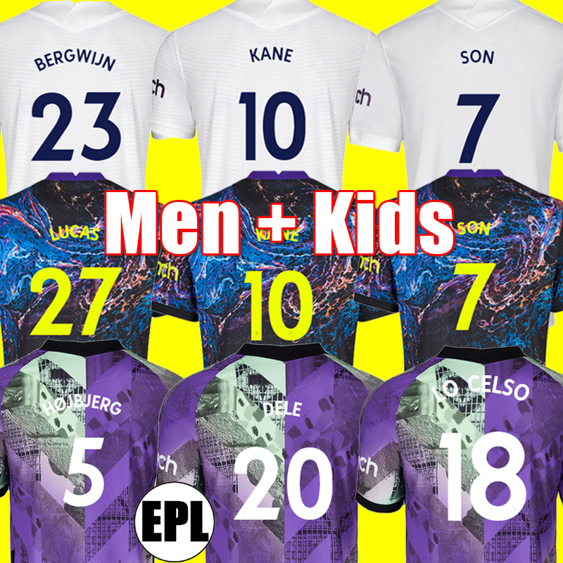 21 22 KANE SON BERGWIJN Soccer Jerseys HOJBJERG colorful Away TOTTENHAM 2021 2022 LUCAS DELE Third 3rd Football kit shirt BRYAN purple tops Men kids sets, Away kids
21 22 KANE SON BERGWIJN Soccer Jerseys HOJBJERG colorful Away TOTTENHAM 2021 2022 LUCAS DELE Third 3rd Football kit shirt BRYAN purple tops Men kids sets, Away kids
