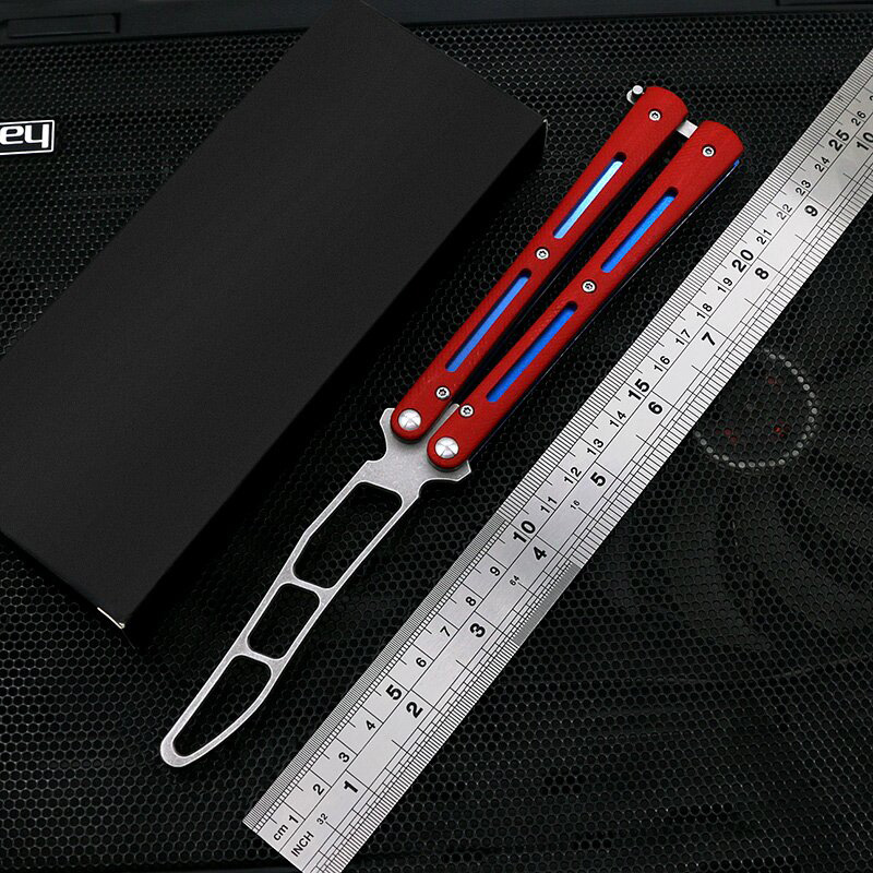 Tactical Combat Practice Tool Balisong Butterfly Training Knife Dull No Edge Bearing G10 handle 440C blade Swing Jilt Trainer Knives
Tactical Combat Practice Tool Balisong Butterfly Training Knife Dull No Edge Bearing G10 handle 440C blade Swing Jilt Trainer Knives