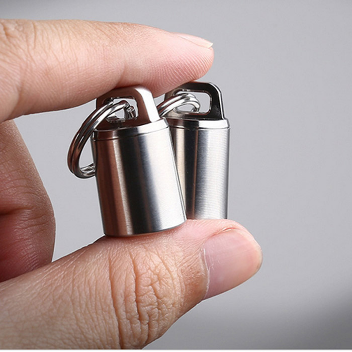 EDC Titanium Outdoor Travel Waterproof Mini Pill Case Box Capsule Bottle Holder Factory direct sales AWF09
EDC Titanium Outdoor Travel Waterproof Mini Pill Case Box Capsule Bottle Holder Factory direct sales AWF09