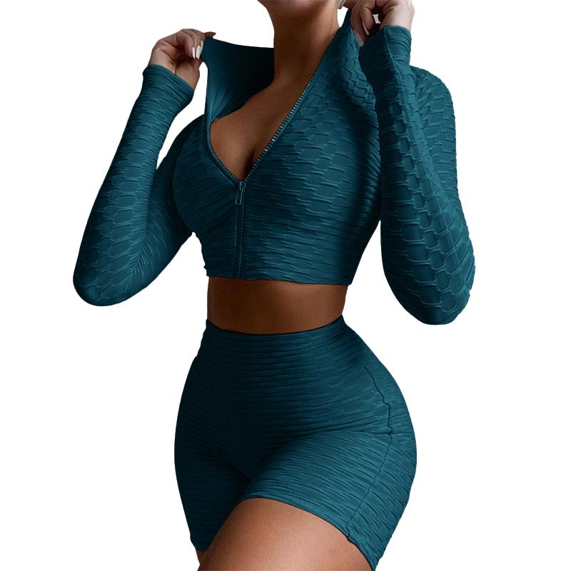 Women' Leggings Women 2pcs Seamless Set Sport Suit Gymwear Workout Solid Long Sleeve Gym Crop Top High Waist Fitness Sports Wear #T2, Black
Women' Leggings Women 2pcs Seamless Set Sport Suit Gymwear Workout Solid Long Sleeve Gym Crop Top High Waist Fitness Sports Wear #T2, Black