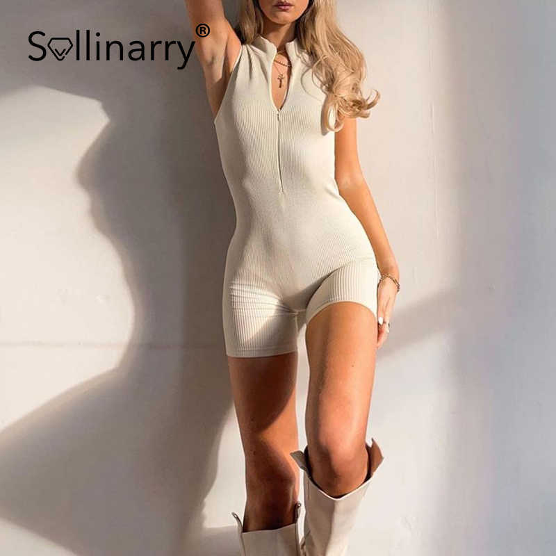 Sollinarry Sexy v neck solid rompers womens jumpsuit High street sheath bodycon romper summer Fashion zipper sleeveless rompers 210709, Beige
Sollinarry Sexy v neck solid rompers womens jumpsuit High street sheath bodycon romper summer Fashion zipper sleeveless rompers 210709, Beige