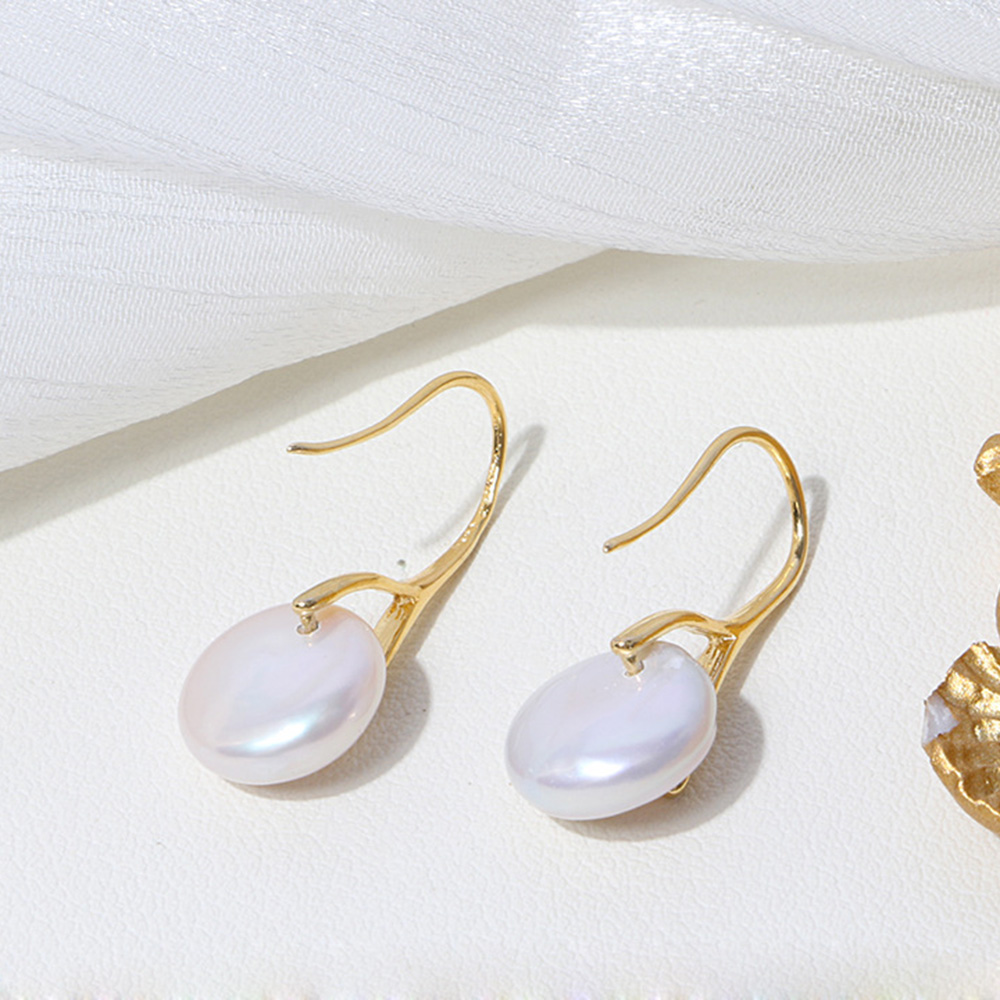 S925 Sterling Silver Pearl Dangle Earring Prevent Allergy Earrings for Women Gril Gift Freshwater Natural Pearls