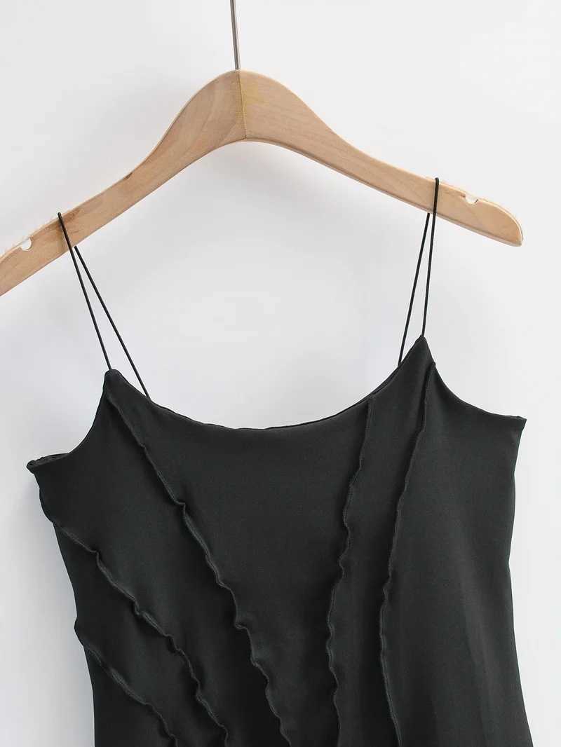 DEAT Women Sling Dress Slash Neck Sleeveless Arrivals Lady Sexy Fashion Temperament Spring Summer 11D1700 210709