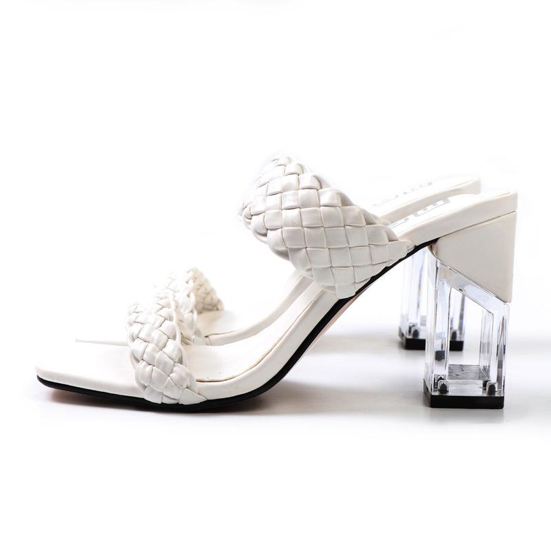 Slippers Sexy Women Transparent Square Heel Female Summer High Heels Toe Sandals Slides Ladies Shoes Braided Rope Hy123
Slippers Sexy Women Transparent Square Heel Female Summer High Heels Toe Sandals Slides Ladies Shoes Braided Rope Hy123