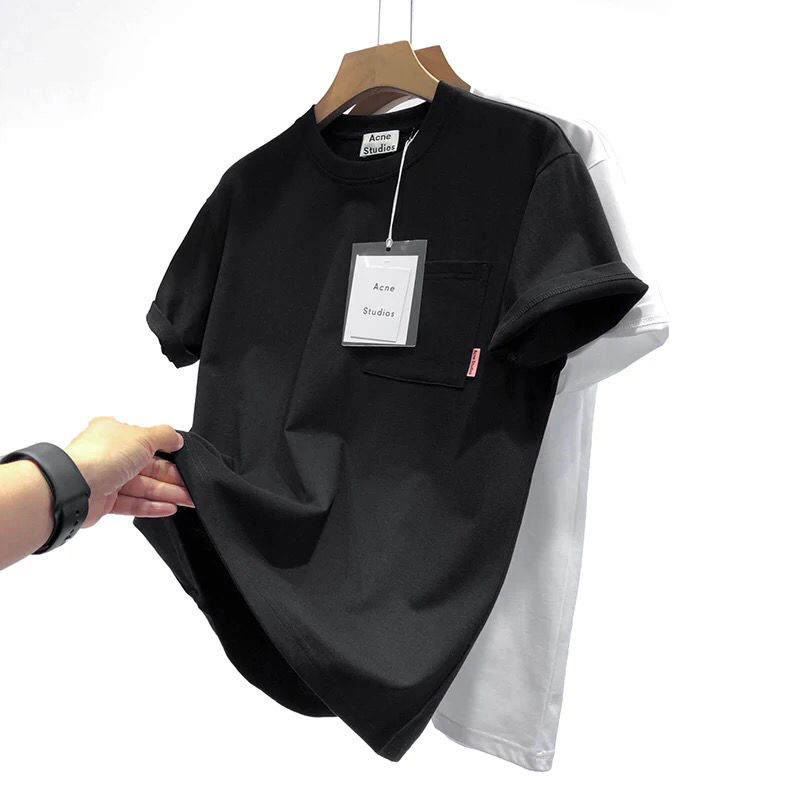 Men' and Women T-shirt Acne Studios European and American Pocket Stitching Short-sleeved 100% Cotton Round Neck T-shirt, White
Men' and Women T-shirt Acne Studios European and American Pocket Stitching Short-sleeved 100% Cotton Round Neck T-shirt, White