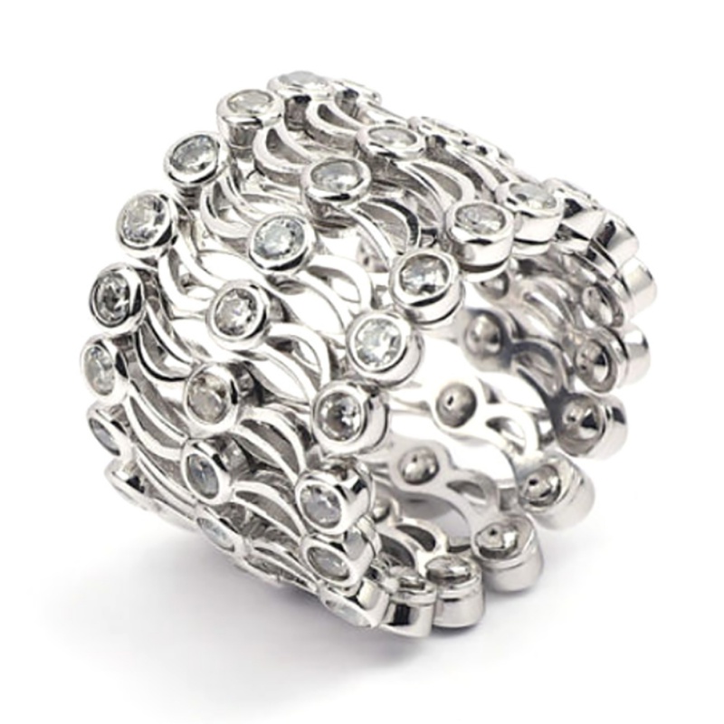New Fashion Hip Hop Jewelry Bling Iced Out Wonderlife 2 In 1 Magic Ring Bracelet Telescopic Rings Change Girlfriend Gift for Women and Men