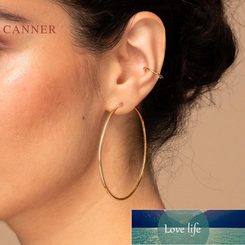 CANNER Real 925 Sterling Silver Earrings For Women Circle Earrings Hoops Korean Pendientes Silver Gold Jewelry 1.2mm Thick 50mm Factory price expert design Quality
CANNER Real 925 Sterling Silver Earrings For Women Circle Earrings Hoops Korean Pendientes Silver Gold Jewelry 1.2mm Thick 50mm Factory price expert design Quality