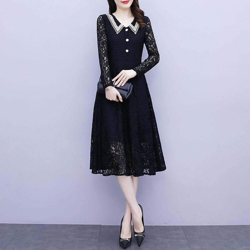 Casual Dresses Long Sleeve Lace Dress 2021 Spring Autumn Women Elegant Hollow Black Female Party Vestidos 5XL
Casual Dresses Long Sleeve Lace Dress 2021 Spring Autumn Women Elegant Hollow Black Female Party Vestidos 5XL
