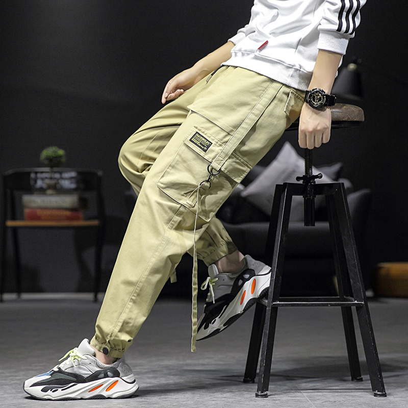 2021 New Men's Multi-pocket Cargo Pants Elastic Waist Design Harem Pant Street Punk Hip Hop Casual Trousers Joggers Male 0ag3, Army green
2021 New Men's Multi-pocket Cargo Pants Elastic Waist Design Harem Pant Street Punk Hip Hop Casual Trousers Joggers Male 0ag3, Army green