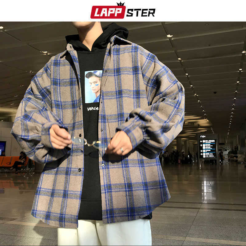LAPPSTER Men Harajuku Color Block Plaid Shirt Mens Streetwear Thick Shirts Long Sleeve Male Vintage Korean Fashions Clothes 210708, Coffee
LAPPSTER Men Harajuku Color Block Plaid Shirt Mens Streetwear Thick Shirts Long Sleeve Male Vintage Korean Fashions Clothes 210708, Coffee