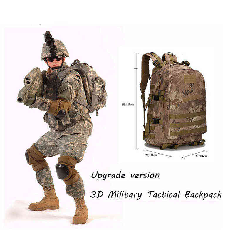 Waterproof 3D Military Tactical Bag Backpack Molle Rucksack Bag 30L Camouflage Nylon Hiking Camping Backpacks Travel Back Pack G220308, Digital desert
Waterproof 3D Military Tactical Bag Backpack Molle Rucksack Bag 30L Camouflage Nylon Hiking Camping Backpacks Travel Back Pack G220308, Digital desert
