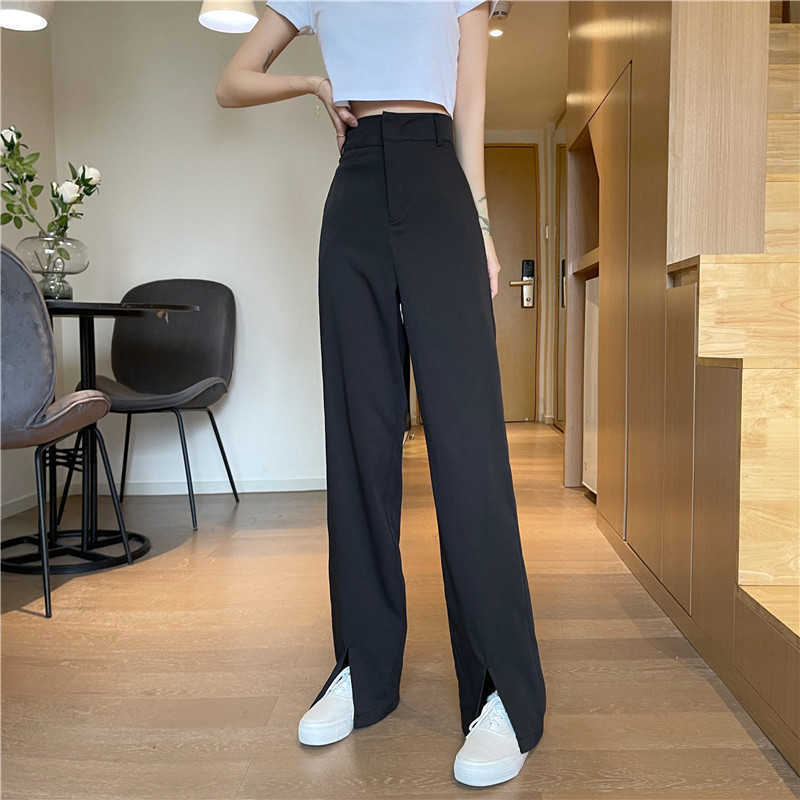Real Shot Wide-Leg Pants Women's Summer Thin 2021 New Small Y0811