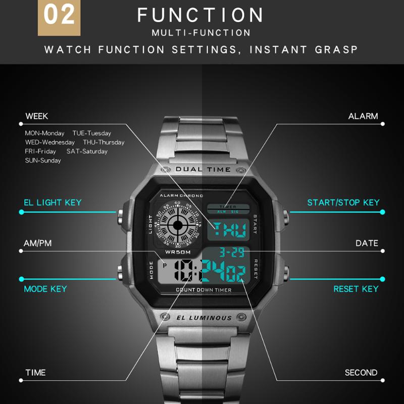 New Waterproof And Shockproof Sports Digital Watch Fashion With Light Sports Watch Gym Student Boy Girl 2021
New Waterproof And Shockproof Sports Digital Watch Fashion With Light Sports Watch Gym Student Boy Girl 2021