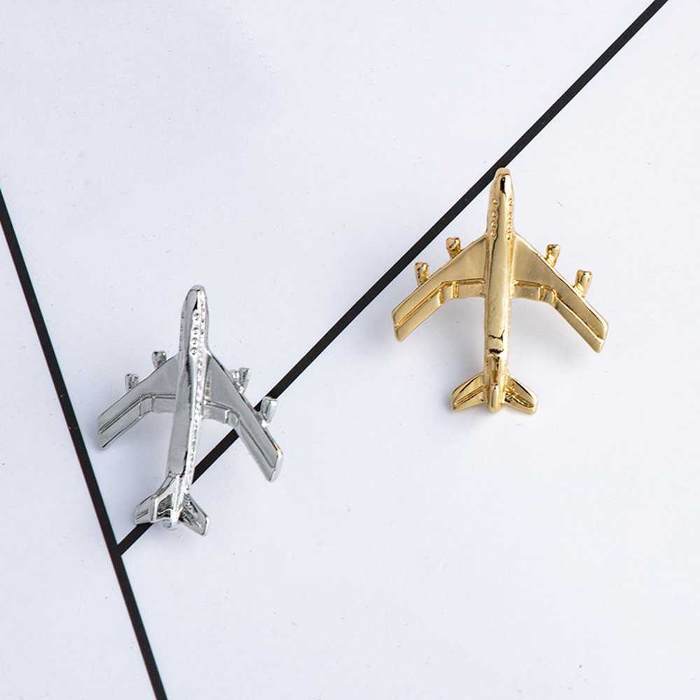Vintage Airplane Brooch Men Suit Lapel Pin Mini Cute Alloy Badge Sweater Jacket Decor Collar Pin Fashion Jewelry H1018