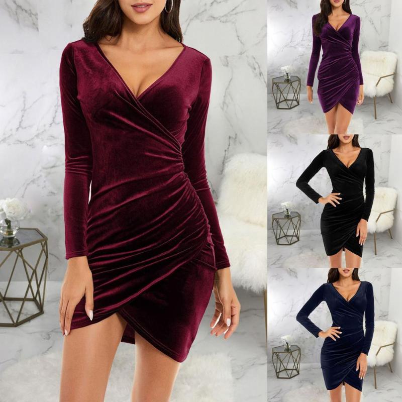 Casual Dresses Women Deep V-Neck Bodycon Dress Waist Tight Irregular Hem Ruched Solid Color Sexy Lady Female Clothing Fashion Streetwear, Black;gray
Casual Dresses Women Deep V-Neck Bodycon Dress Waist Tight Irregular Hem Ruched Solid Color Sexy Lady Female Clothing Fashion Streetwear, Black;gray