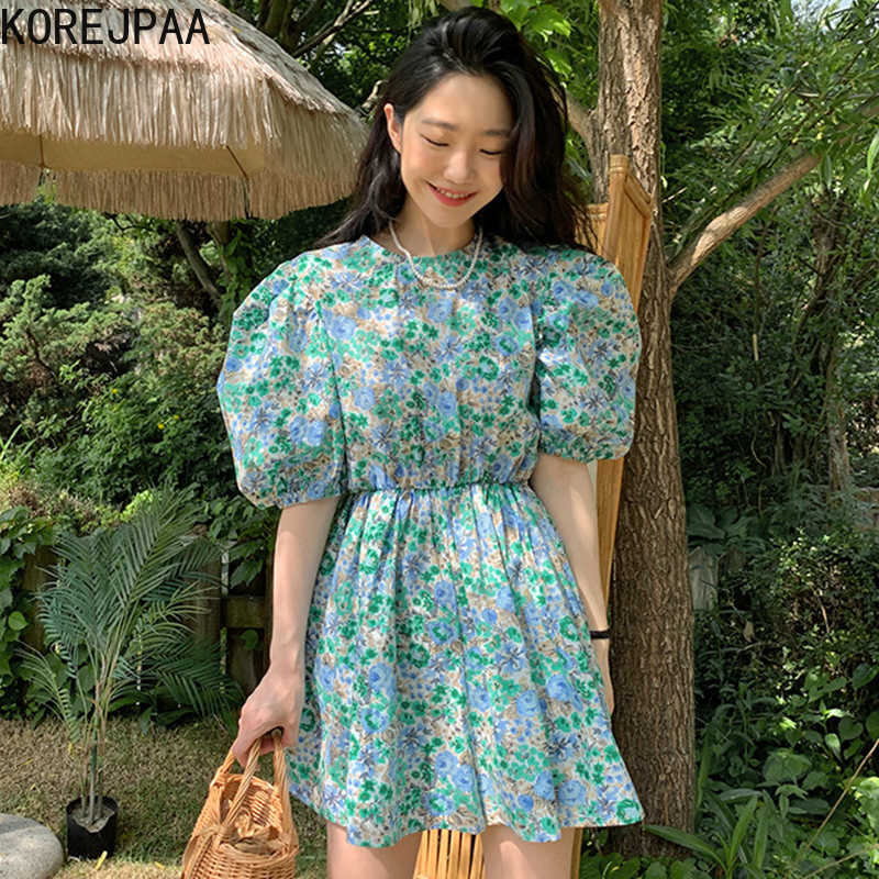 Korejpaa Women Jumpsuits Summer French Western Style Small Fresh Round Neck Slimming Waist Belt Puff Sleeve Floral Jumpsuit 210526, Green
Korejpaa Women Jumpsuits Summer French Western Style Small Fresh Round Neck Slimming Waist Belt Puff Sleeve Floral Jumpsuit 210526, Green