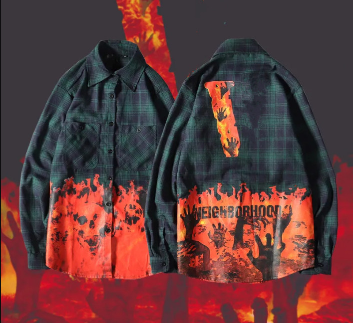 European and American spring and autumn demon smoke behind big letter Plaid Shirt coat summer lovers sunscreen long sleeve shirt fashion, 16
European and American spring and autumn demon smoke behind big letter Plaid Shirt coat summer lovers sunscreen long sleeve shirt fashion, 16