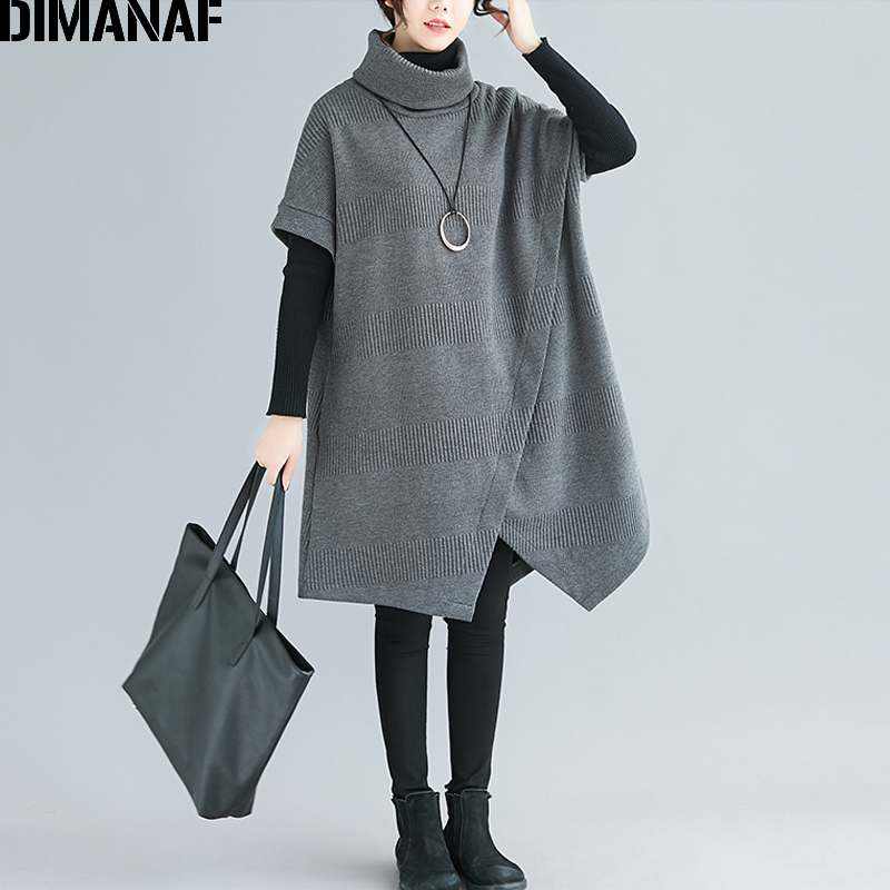DIMANAF Oversize Winter Autumn Women Pullovers Sweatshirts Cotton Thicken Plus Size Turtleneck Lady Tops Female Loose Bat Sleeve 201102