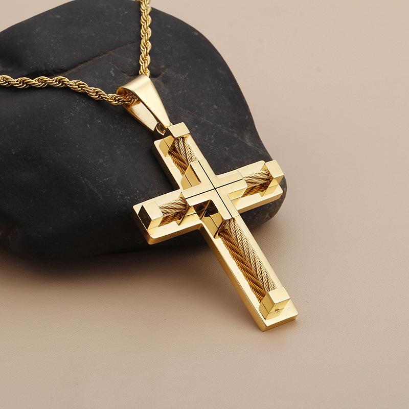 Pendant Necklaces ASCONS Fashion Cross One Drop Real Gold Plating Jesus Necklace Jewelry Wholesale For Men And Women, Silver
Pendant Necklaces ASCONS Fashion Cross One Drop Real Gold Plating Jesus Necklace Jewelry Wholesale For Men And Women, Silver