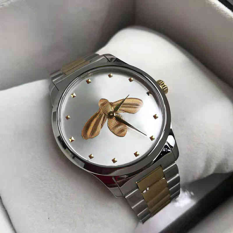 Ultra Thin Luxury Wristwatches Lovers Couples Style Classic Bee Patterns Watches 38mm 28mm Silver Case Mens Women Designer Quartz, Silver-1
Ultra Thin Luxury Wristwatches Lovers Couples Style Classic Bee Patterns Watches 38mm 28mm Silver Case Mens Women Designer Quartz, Silver-1