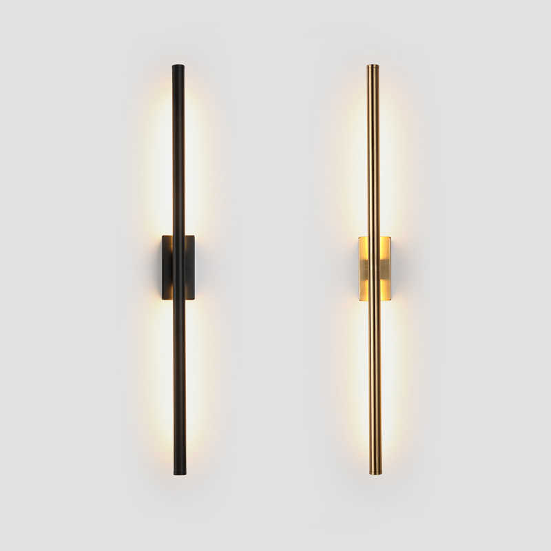 Modern simple linear tube LED wall lamp up down background opposite wall light LED bedside foyer corridor black gold LED sconce 210724
Modern simple linear tube LED wall lamp up down background opposite wall light LED bedside foyer corridor black gold LED sconce 210724