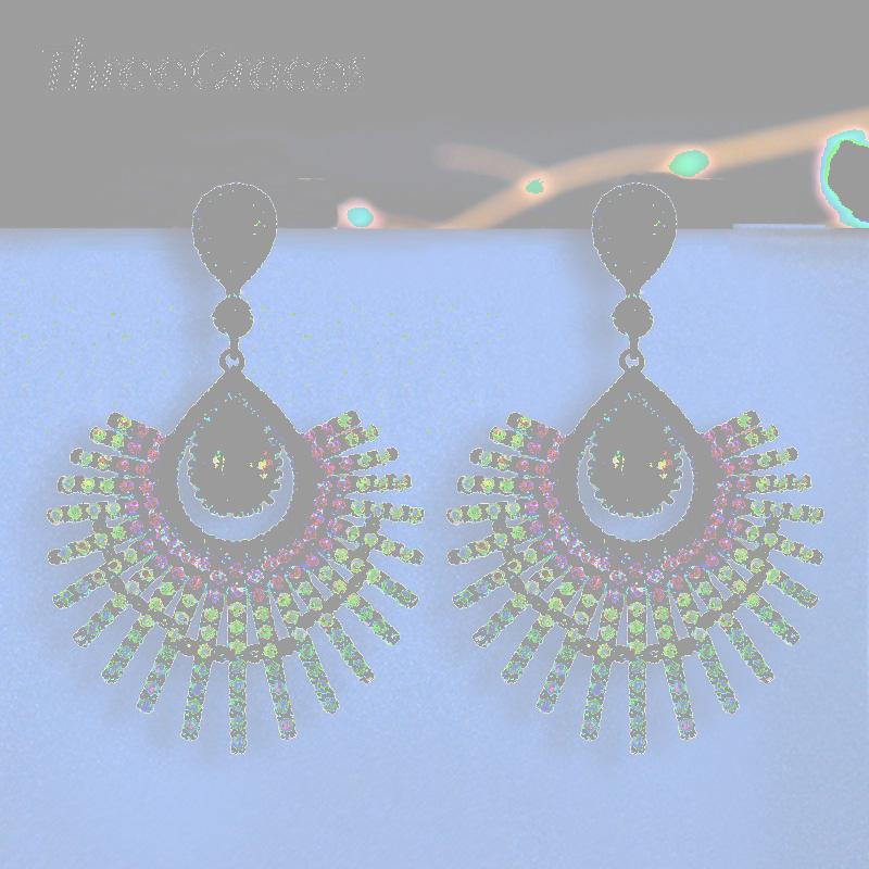 Dangle & Chandelier ThreeGraces Fashion Bohemia Multi Red Blue Cubic Zirconia Big Exaggerated Earrings Brincos For Women Party Jewelry ER379, Silver
Dangle & Chandelier ThreeGraces Fashion Bohemia Multi Red Blue Cubic Zirconia Big Exaggerated Earrings Brincos For Women Party Jewelry ER379, Silver