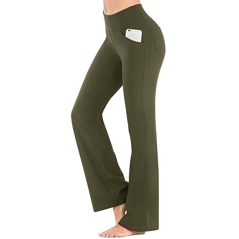 Yoga Outfit Heathyoga Bootcut Pants For Women With Pockets High Waisted Workout Bootleg Work Dress
