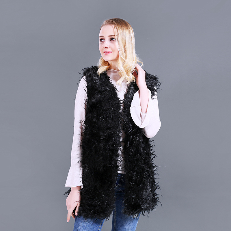 Women's Fur European and American Fashion Ostrich Feather Turkey Feather Vest Imitation Fur Fur Clothes, Black
Women's Fur European and American Fashion Ostrich Feather Turkey Feather Vest Imitation Fur Fur Clothes, Black
