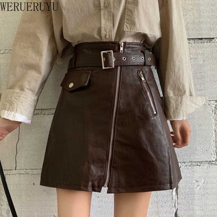 WERUERUYU early spring European and American style women' high waist pocket zipper PU leather skirt 210608, Photo color
WERUERUYU early spring European and American style women' high waist pocket zipper PU leather skirt 210608, Photo color