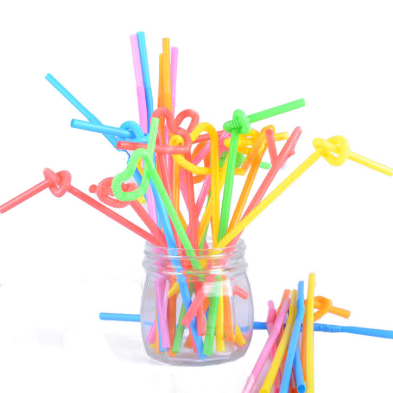 The latest color art straws disposable shape juice drinks, one set = 100 packs can be bent, made of food-grade materials Free shipping