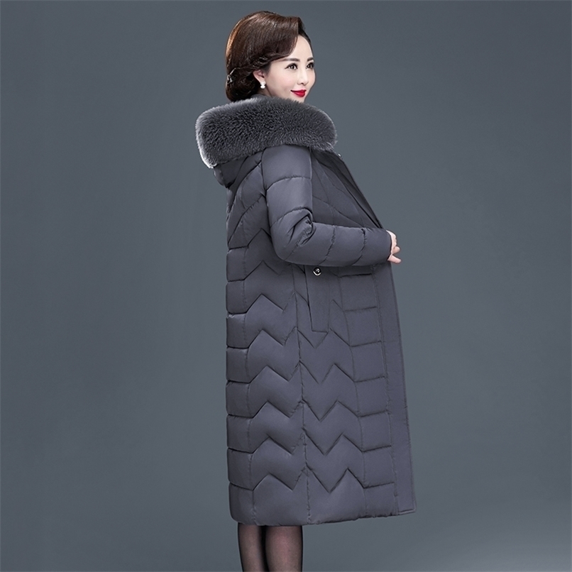 X-long Women Coats Slim Office Ladies Solid Women's Winter Jacket Hooded With Fur Collar Thick Cotton Padded Parkas 211108, Gray
X-long Women Coats Slim Office Ladies Solid Women's Winter Jacket Hooded With Fur Collar Thick Cotton Padded Parkas 211108, Gray
