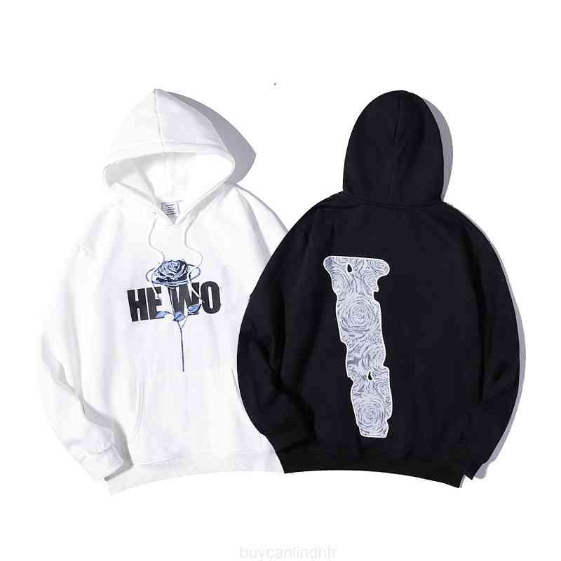 Designer Fashion Hip Hop Stylist Autumn Winter High Street Vlones Hoodie Men's and Women's Sweater Big v Rose Printing Couple Hooded Toph5k7, Black
Designer Fashion Hip Hop Stylist Autumn Winter High Street Vlones Hoodie Men's and Women's Sweater Big v Rose Printing Couple Hooded Toph5k7, Black