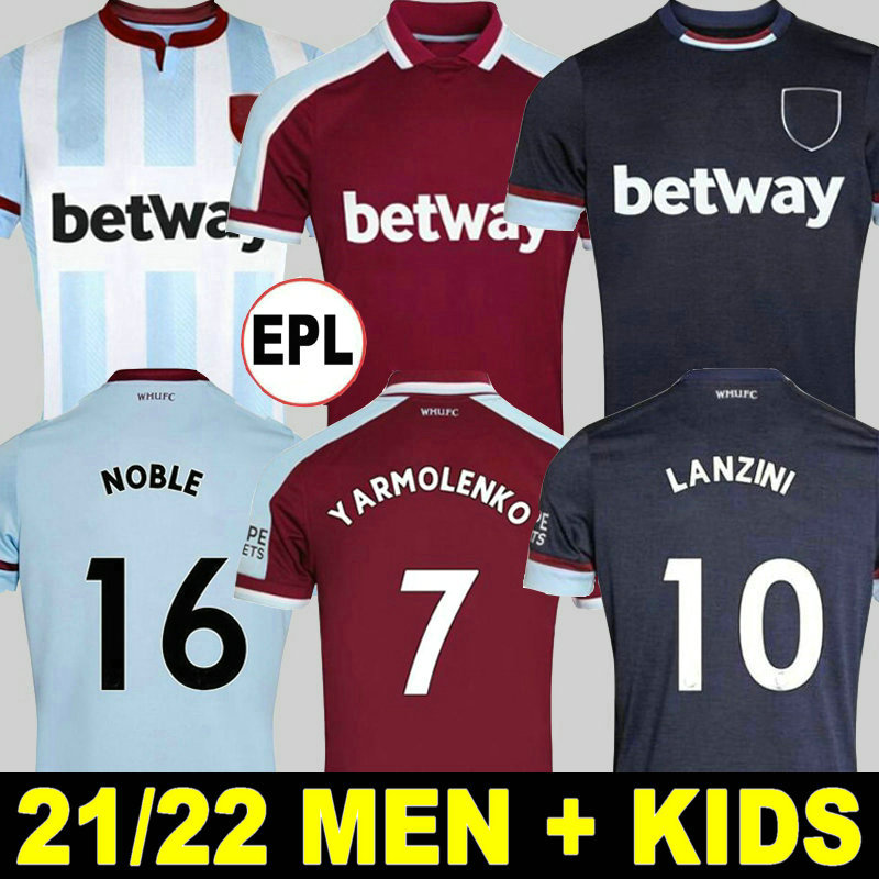 21 22 West Soccer Jerseys Ham 2021 2022 United Home Away YARMOLENKO LANZINI NOBLE BOWEN ANTONIO Football Shirt FORNALS RICE Mens + Kids Kit, Black;yellow
21 22 West Soccer Jerseys Ham 2021 2022 United Home Away YARMOLENKO LANZINI NOBLE BOWEN ANTONIO Football Shirt FORNALS RICE Mens + Kids Kit, Black;yellow