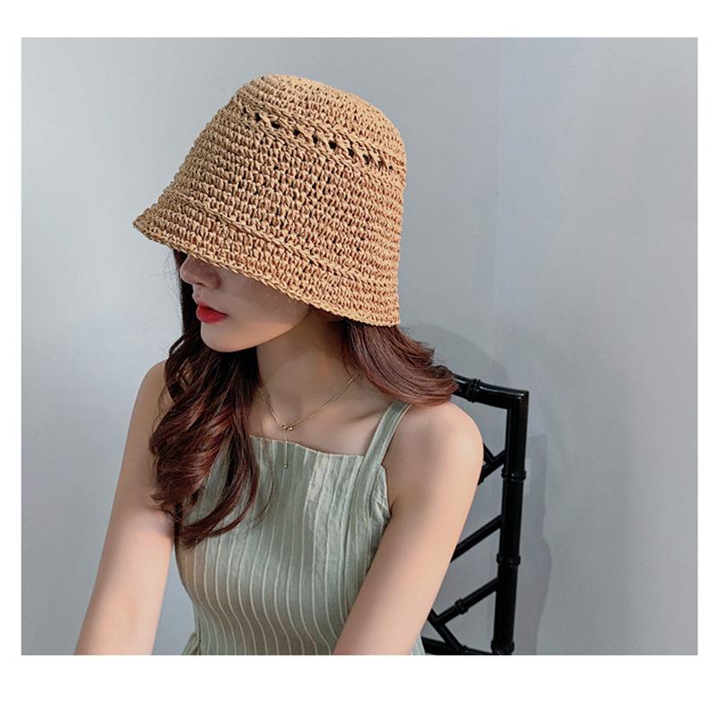 Wide Brim Hats Abstinence Fashion Solid Color Bucket Hat Personality Bell-Shaped Summer Ladies Woven Straw Fisherman, Black
Wide Brim Hats Abstinence Fashion Solid Color Bucket Hat Personality Bell-Shaped Summer Ladies Woven Straw Fisherman, Black