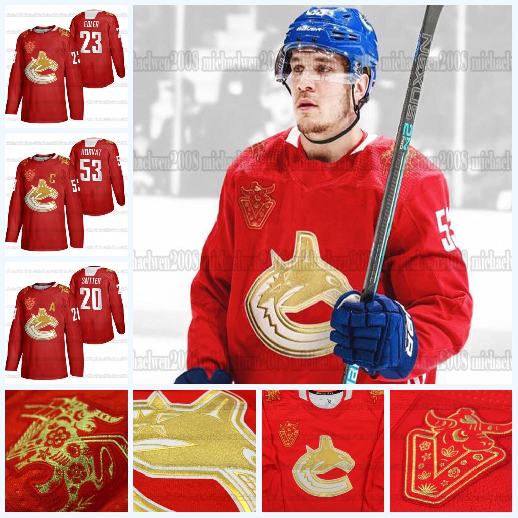 Bo Horvat Vancouver Canucks Reveal Lunar New Year jersey Braden Holtby Brandon Sutter Brock Boeser Quinn Hughes Tanner Pearson Jake Virtanen, Men 2021 chinese new year
Bo Horvat Vancouver Canucks Reveal Lunar New Year jersey Braden Holtby Brandon Sutter Brock Boeser Quinn Hughes Tanner Pearson Jake Virtanen, Men 2021 chinese new year