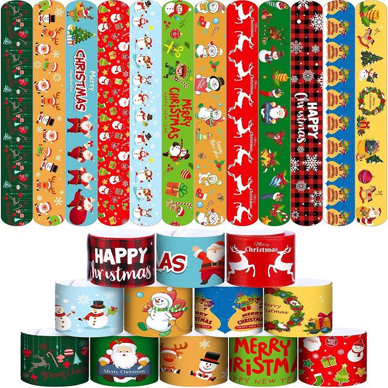Charm Bracelets 48Pack Christmas Slap Xmas Snap Bracelet Toys Bands Assorted Theme Pattern For Party Favors
Charm Bracelets 48Pack Christmas Slap Xmas Snap Bracelet Toys Bands Assorted Theme Pattern For Party Favors
