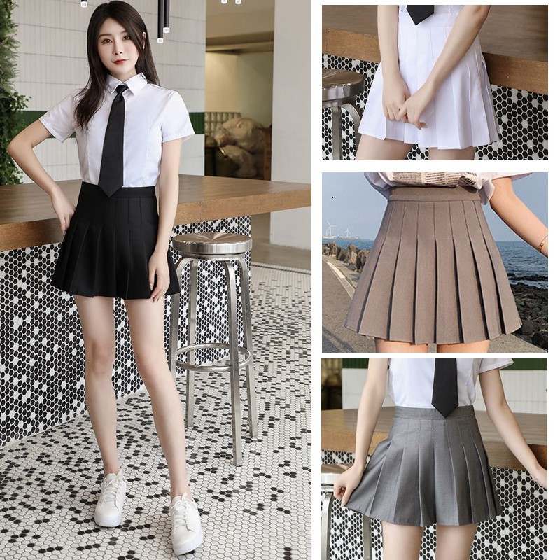2021 New Jk Black White Pleated Women Summer Spring Mini Short Sexy Skirts Skater Skirt Kawaii School Uniform Harajuku Style Mx6b, Gray skirt
2021 New Jk Black White Pleated Women Summer Spring Mini Short Sexy Skirts Skater Skirt Kawaii School Uniform Harajuku Style Mx6b, Gray skirt