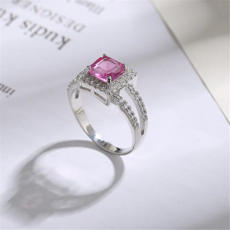 Choucong Brand Wedding Rings Simple Fashion Jewelry 925 Sterling Silver Multi Color 5A Cubic Zircon Party Eternity Women Engagement Band Ring For Love